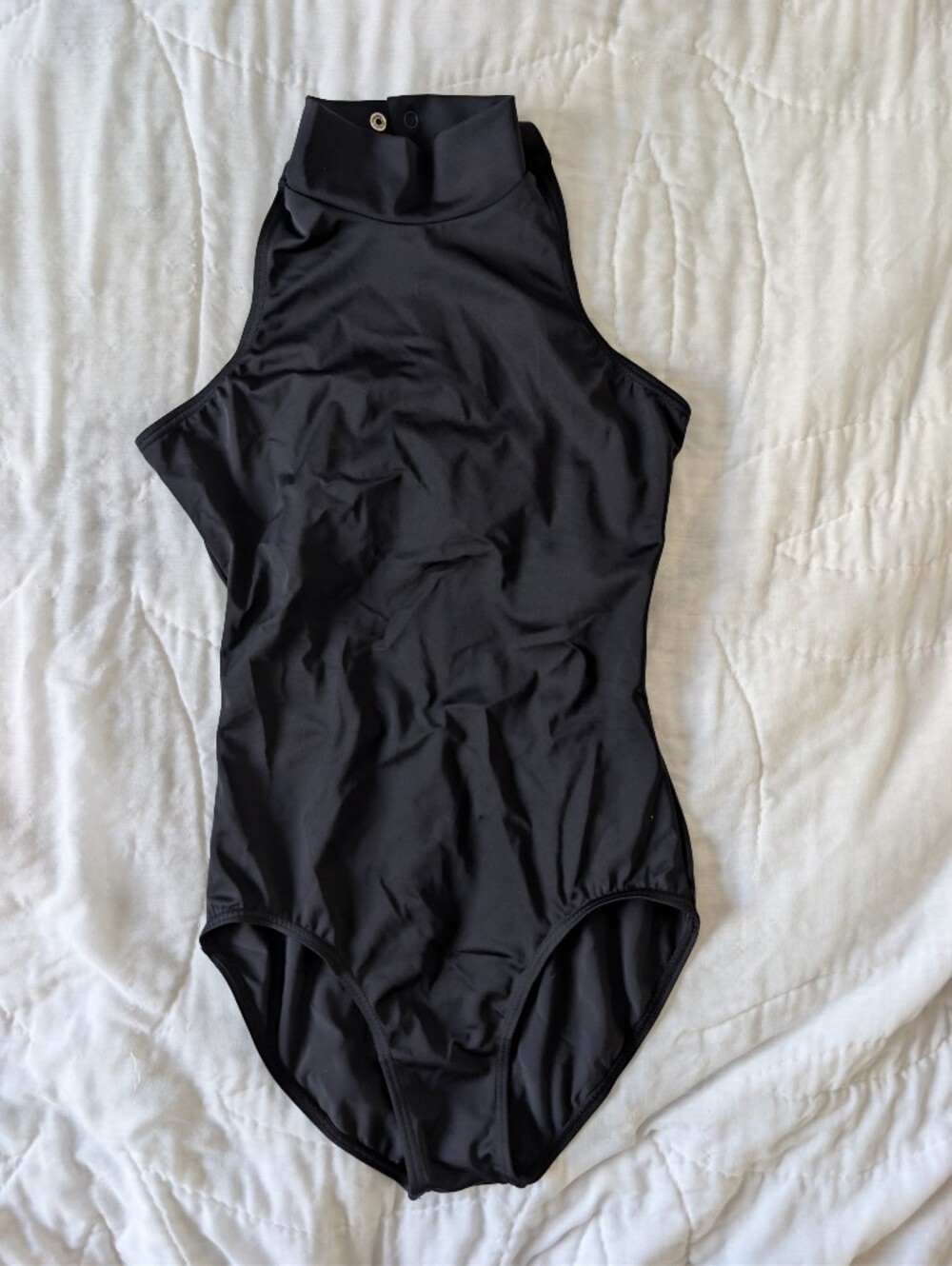 balera Black High-Neck Sleeveless Dance Leotard Bodysuit Ballet